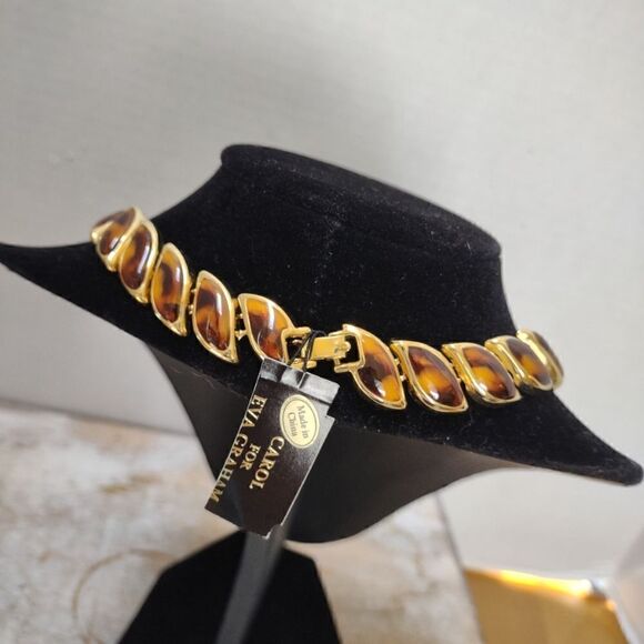 Eva Graham Tigers Eye Necklace NWT. Nice vintage Quality - Picture 3 of 6